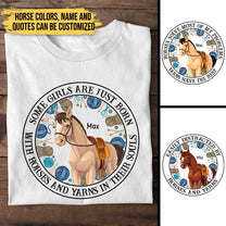 Love Horses And Yarns - Personalized Shirt