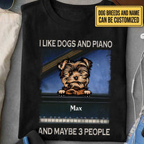 Personalized I Like Dogs And Piano Shirt