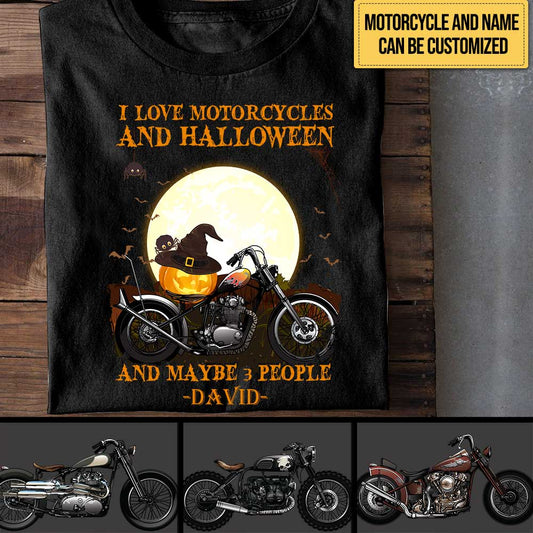 Personalized I Like Motorcycle And May Be 3 People Halloween Shirt