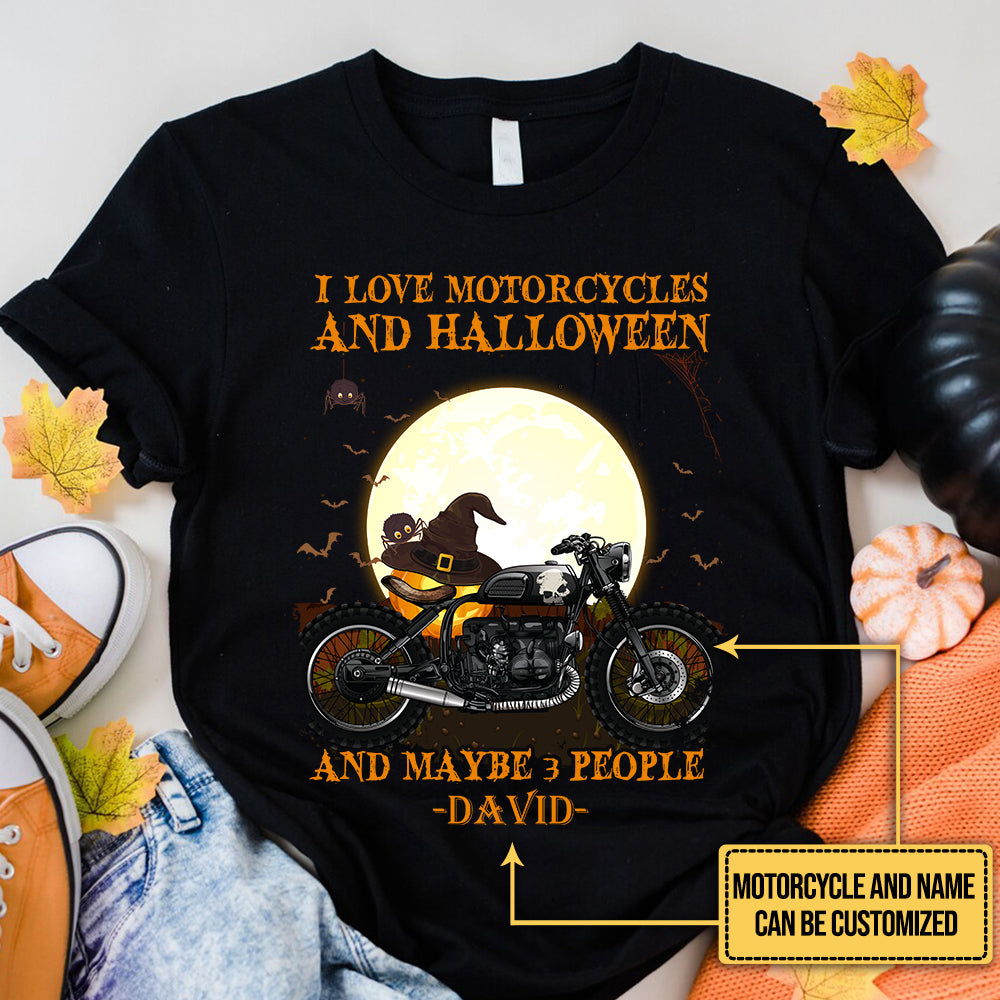 Personalized I Like Motorcycle And May Be 3 People Halloween Shirt