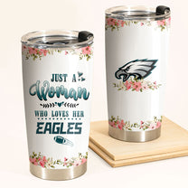 Just A Woman Who Loves Her Philadelphia Football Tumbler