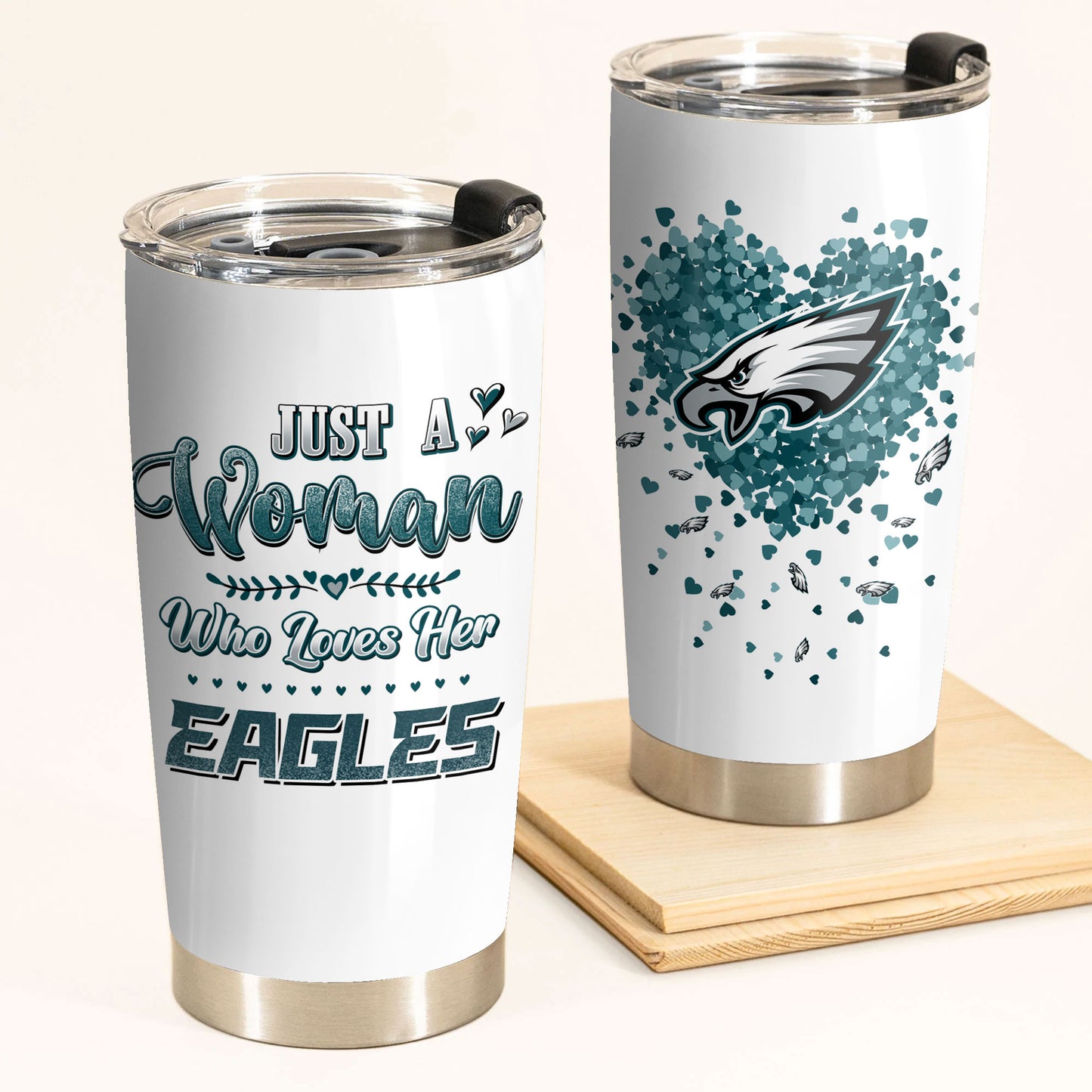 Just A Woman Who Loves Her Philadelphia Football Tumbler